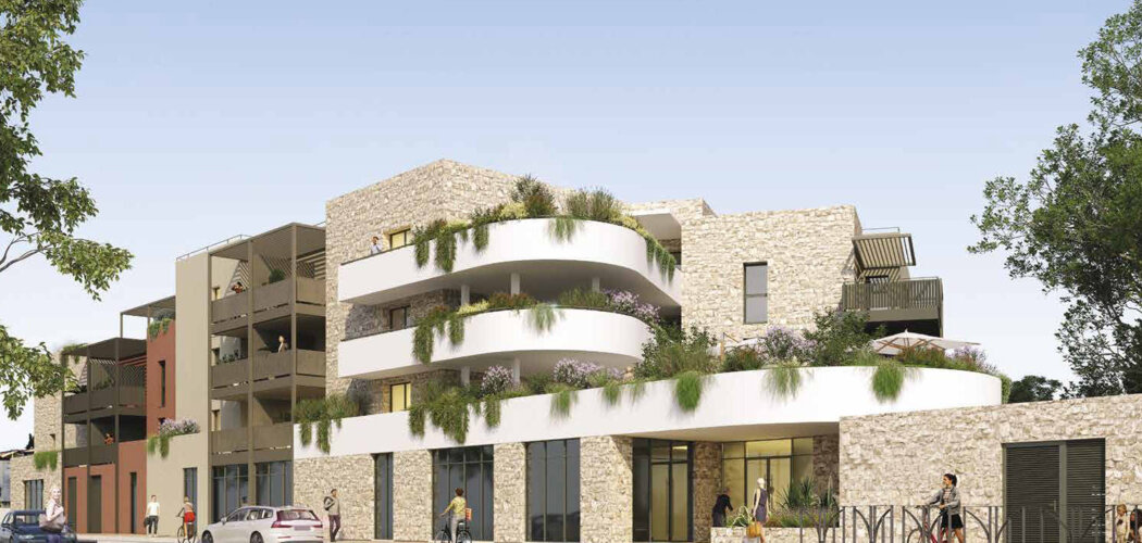Programme immobilier neuf LE JARDIN DE CASTILLE - Mauguio : 95 appartements séniors du studio au T3 à 8 min du centre-ville (34130) - Référence : 15059