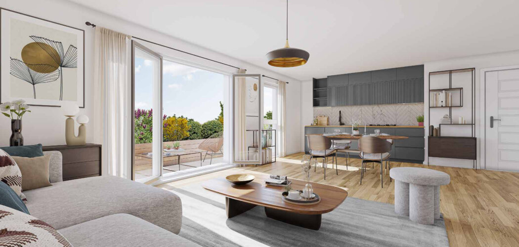 Programme immobilier neuf Les Terrasses des Canotiers - Meaux : appartements neufs du 2 au 5 pièces en cœur du centre administratif (77100) - Référence : 14960