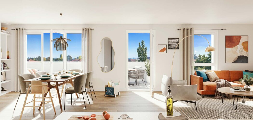 Programme immobilier neuf Les Promenades de l'Ourcq - Meaux : appartements neufs du studio au 4 pièces entre centre-ville et parc du Pâtis (77100) - Référence : 15571