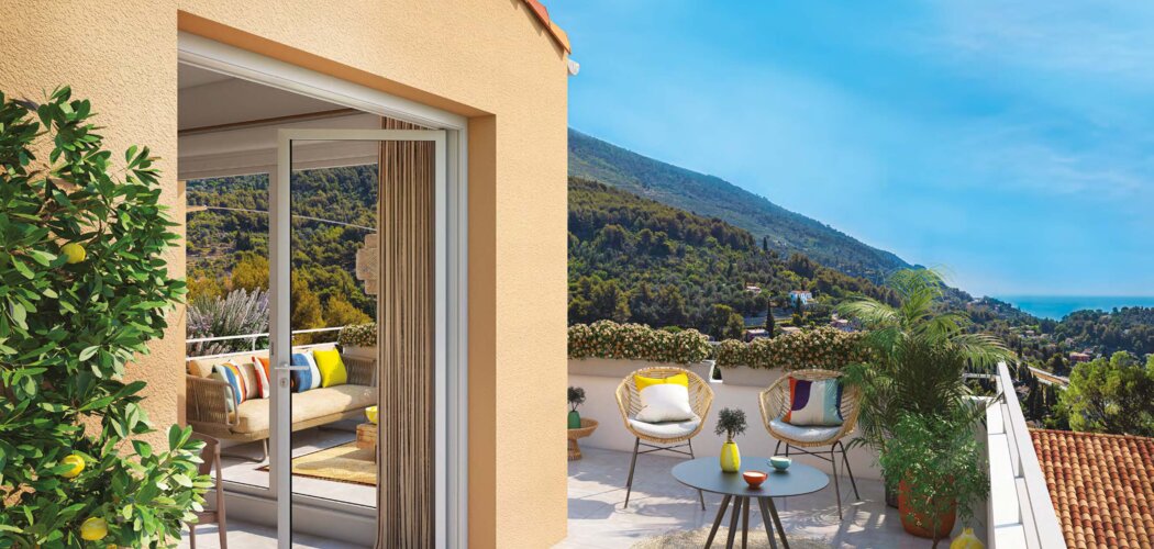 Programme immobilier neuf LES HAUTS JARDINS - Menton : appartements neufs avec vue sur la vallée sur les hauteurs (06500) - Référence : 14364