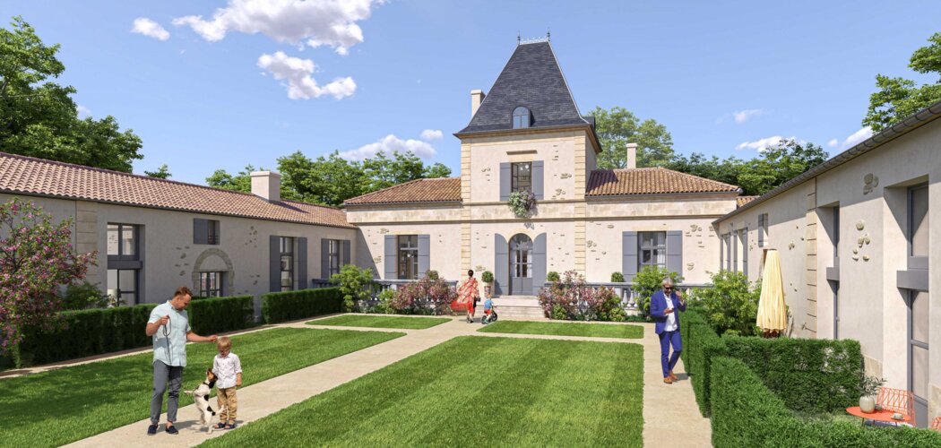 Programme immobilier neuf CHATEAU BON AIR - Mérignac : appartements neufs studio–T3 en Château rénové près de Mérignac Soleil (33700) - Référence : 9242