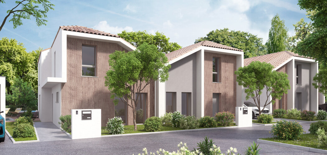 Programme immobilier neuf VILLAS DES ARTS - Mérignac maisons avec piscine proche gare (33700) - Référence : 18478