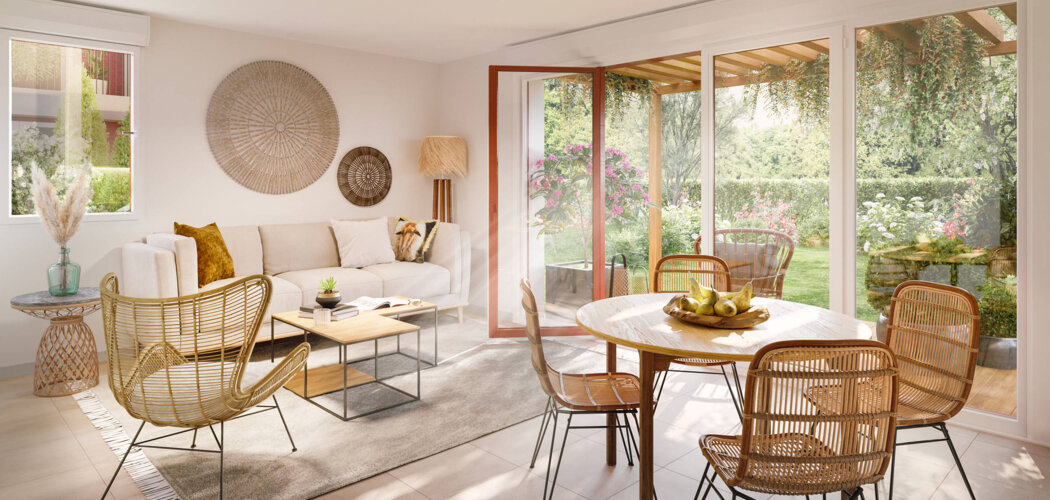 Programme immobilier neuf Bloom Parc - MÉRIGNAC (33) - Maisons - Mérignac : Maisons duplex T3–T5 avec jardins, verger commun et proximité commerces dans le quartier Capeyron (33700) - Référence : 14470