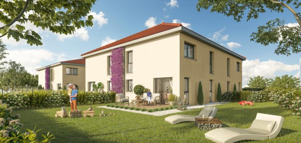 Programme immobilier neuf Les carrés du Chateau - Merville : Duplex-Jardin T4–T5 avec terrasses, jardins privatifs et proximité centre-ville (31330) - Référence : 7258