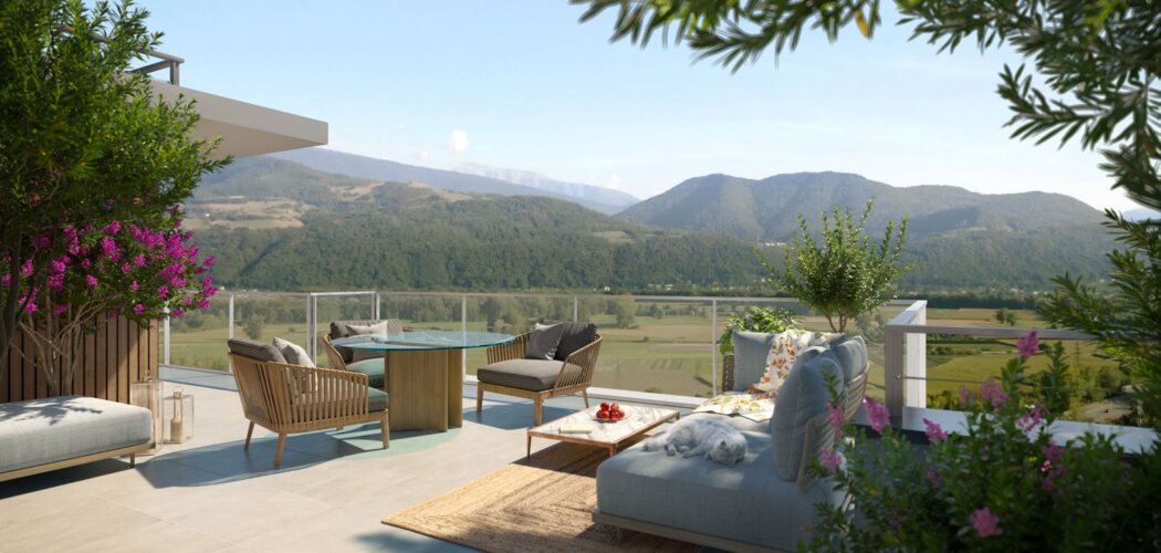 Programme immobilier neuf LE RICOCHET - Meylan : appartements neufs T2–T4 avec vue sur le massif de Belledonne (38240) - Référence : 11753