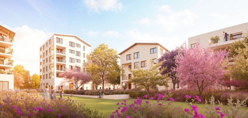 Programme immobilier neuf LES TOITS MAJOLANS - Meyzieu au coeur du quartier des Plantées proche commodités (69330) - Référence : 16063