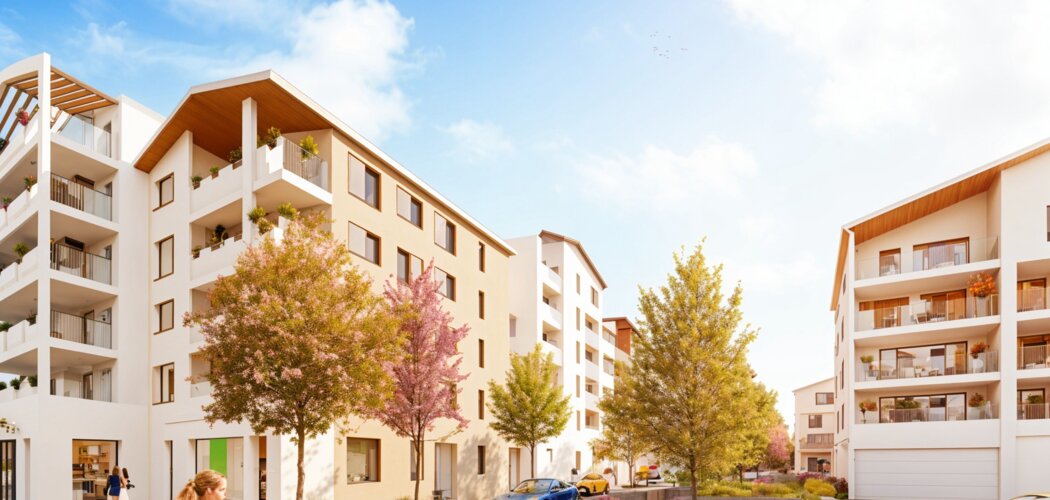 Programme immobilier neuf LES TOITS MAJOLANS - Meyzieu au coeur du quartier des Plantées proche commodités (69330) - Référence : 16063