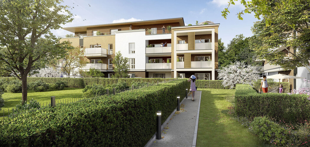 Programme immobilier neuf TERRASSES ET JARDINS - Meyzieu résidence verdoyante connectée à Lyon (69330) - Référence : 17544