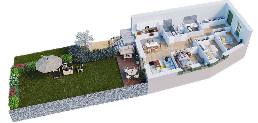 Programme immobilier neuf LE DOMAINE DES VIGNES - Millery : Appartements T2–T5 et maisons avec jardins, vues Monts du Lyonnais et parking au cœur des Monts du Lyonnais (69390) - Référence : 6477