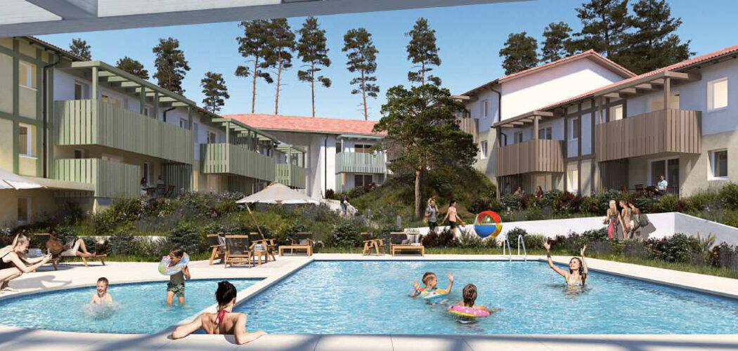 Programme immobilier neuf Bleu Canopée - Mimizan Plage : Appartements T2–T4 avec terrasses, parking sécurisé et proximité océan (40200) - Référence : 14798