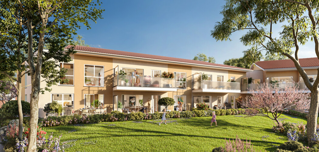 Programme immobilier neuf L'ÉTOILÉ - Mionnay : Appartements studio–T5 avec terrasses 71 m², parking et cuisine ouverte à 25 min de Lyon (01390) - Référence : 6486