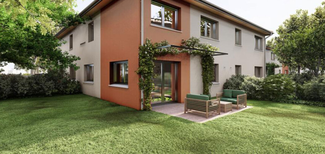 Programme immobilier neuf LES CARRES D'A COTE - Mions, maison duplex proche du cœur de ville (69780) - Référence : 17358