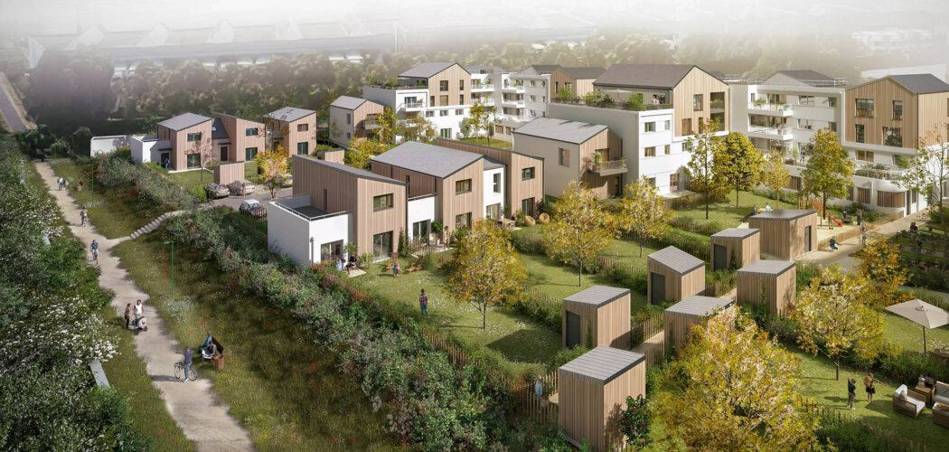 Programme immobilier neuf ARMONIA - Mondeville : appartements et maisons neuves dans un écrin de verdure (14120) - Référence : 14492