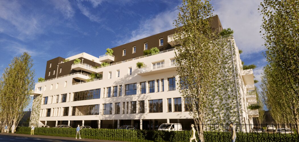 Programme immobilier neuf Les Terrasses de l'Orne - Mondeville : appartements neufs T1–T5 à deux pas de l'Orne et du bois du Biez (14120) - Référence : 11527