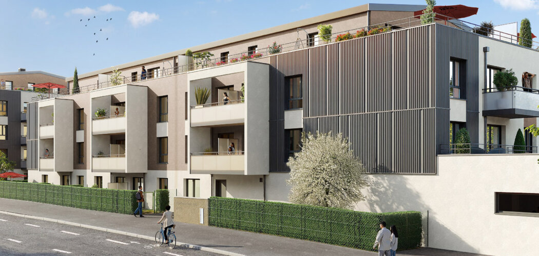 Programme immobilier neuf RESIDENCE CEZANNE - Mondeville proche Caen résidence moderne avec extérieur et parking (14120) - Référence : 17221