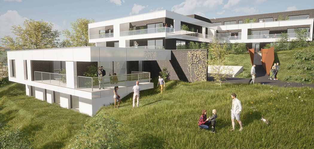 Programme immobilier neuf Parc Bellevue - Mont-Saint-Aignan : 18 appartements et maison neuve avec vues sur Rouen, jardin arboré (76130) - Référence : 15654