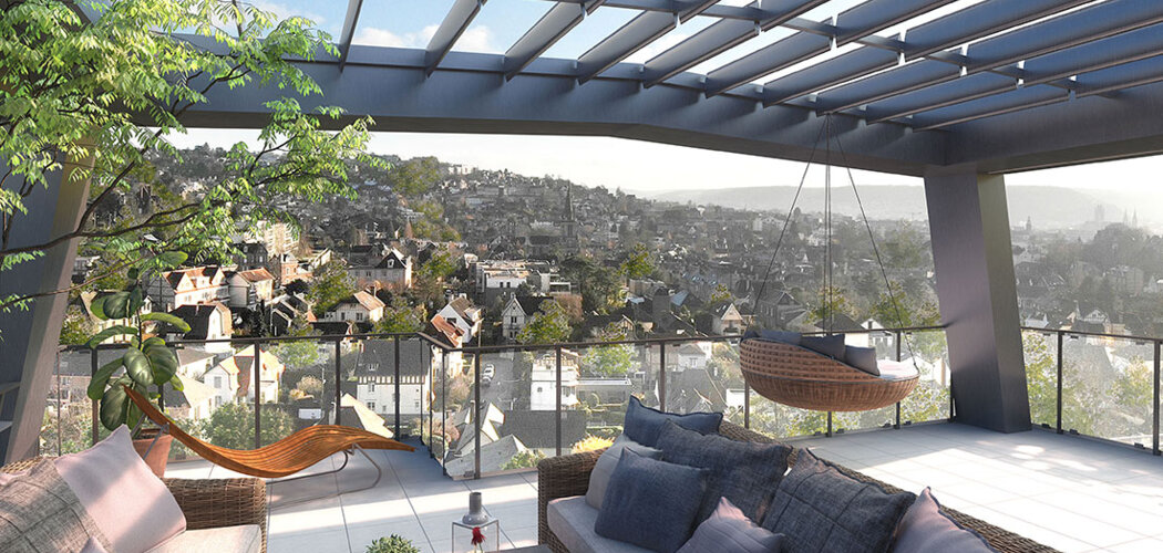 Programme immobilier neuf 90 Gallieni - Mont-Saint-Aignan : 25 appartements neufs avec vues sur le Val Saint-André, proximité Rouen (76130) - Référence : 10875