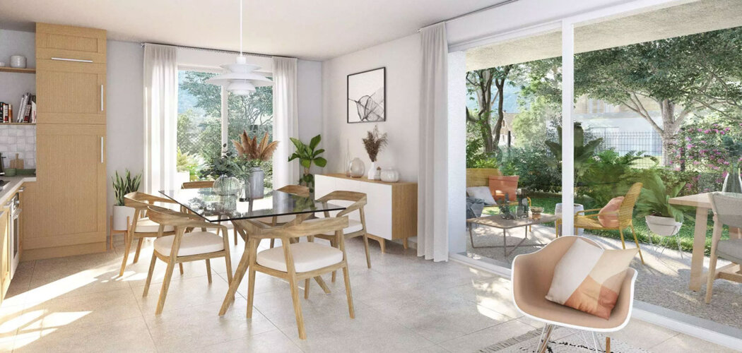 Programme immobilier neuf Les Azurés - Montbonnot Saint Martin appartements avec vues sur Belledonne (38330) - Référence : 17555