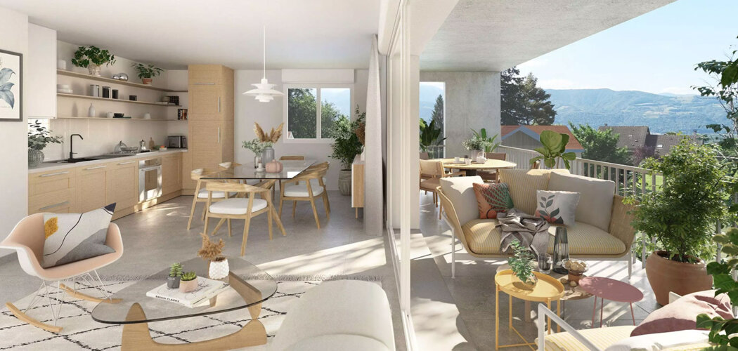 Programme immobilier neuf Les Azurés - Montbonnot Saint Martin appartements avec vues sur Belledonne (38330) - Référence : 17555