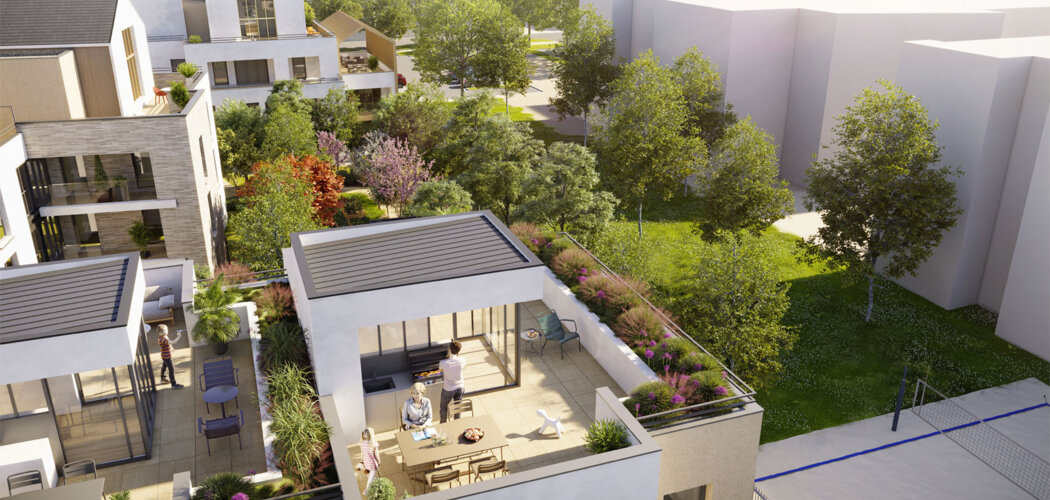 Programme immobilier neuf Terrasses de l'Odyssée -  Montigny-le-Bretonneux : appartements neufs du studio au 5 pièces à 7 min de la gare (78180) - Référence : 15398