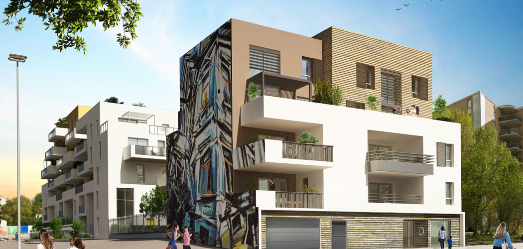 Programme immobilier neuf URBAN ESSENCE - BAT D - Montpellier : 117 appartements neufs du studio au T5 à 10 min de l’Hôtel de Région (34000) - Référence : 15145