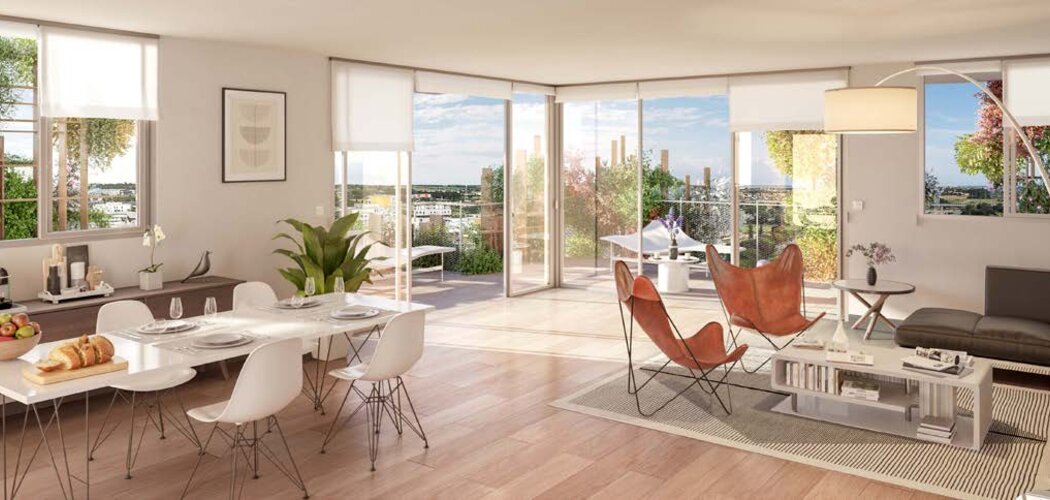 Programme immobilier neuf EVANESENS - Montpellier : 74 appartements neufs du 2 au 4 pièces en Port Marianne (34000) - Référence : 17062