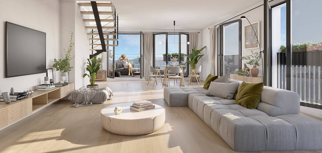 Programme immobilier neuf RESIDENCE THEIA - Montpellier : Appartements T2–T5 avec terrasses, parking sécurisé et proximité parc Montcalm (34000) - Référence : 14814