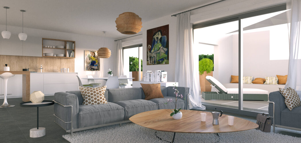 Programme immobilier neuf TAMARA DE LEMPIKA - Montpellier : Villas T4 avec terrasses, jardins privatifs et proximité Parc de Méric dans le quartier Aiguelongue (34000) - Référence : 6800