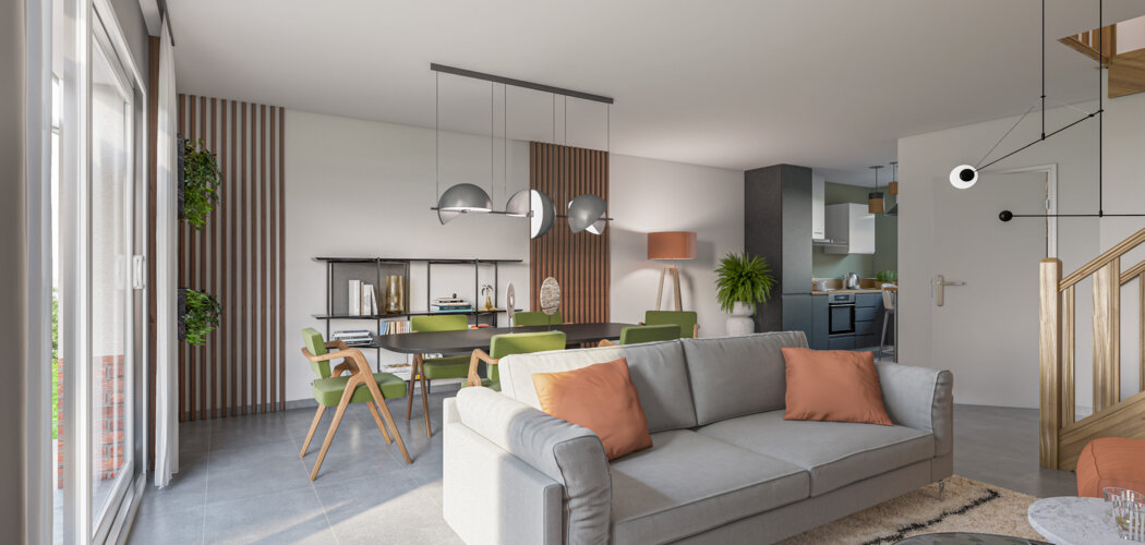Programme immobilier neuf Les Jardins de la Motte au Bois - Morbecque à proximité d’Hazebrouck (59190) - Référence : 11139