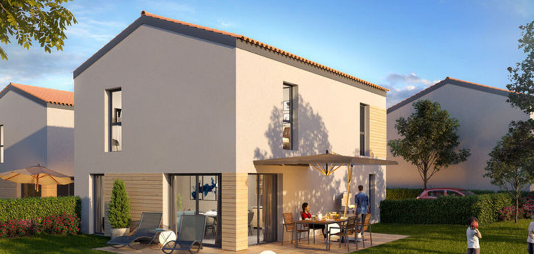 Programme immobilier neuf LE JONAN - Mornant : Maisons T5 avec jardins privatifs et garages dans un quartier résidentiel verdoyant (69440) - Référence : 324