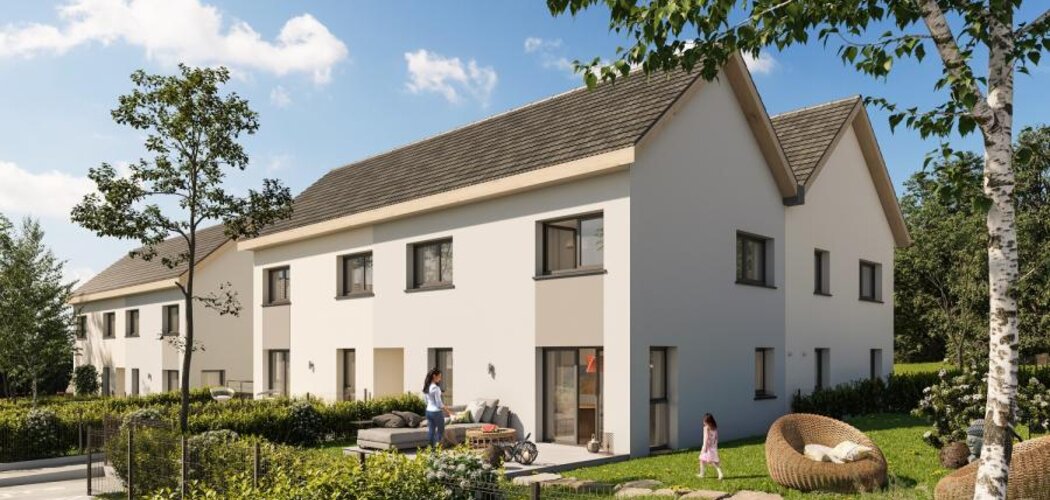 Programme immobilier neuf LES CARRES NOMU - Morschwiller-le-Bas : Appartements T4–T5 avec terrasses, jardins privatifs et proximité centre village (68790) - Référence : 7246