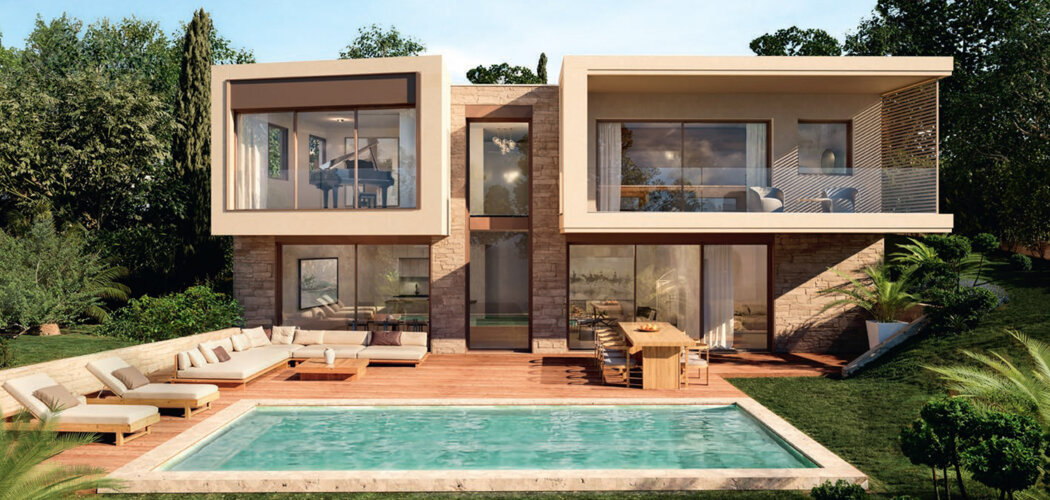 Programme immobilier neuf LES GRANDES BASTIDES - Mougins domaine privé avec villas proche Riviera (06250) - Référence : 17356