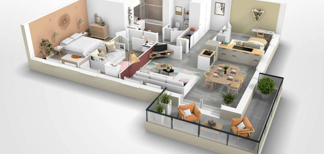 Programme immobilier neuf Les jardins des Prés Nouveaux - Mouxy : Appartements T2–T4 et maisons T5 avec balcons, jardins et proximité pistes de ski à 30 min (73100) - Référence : 6597