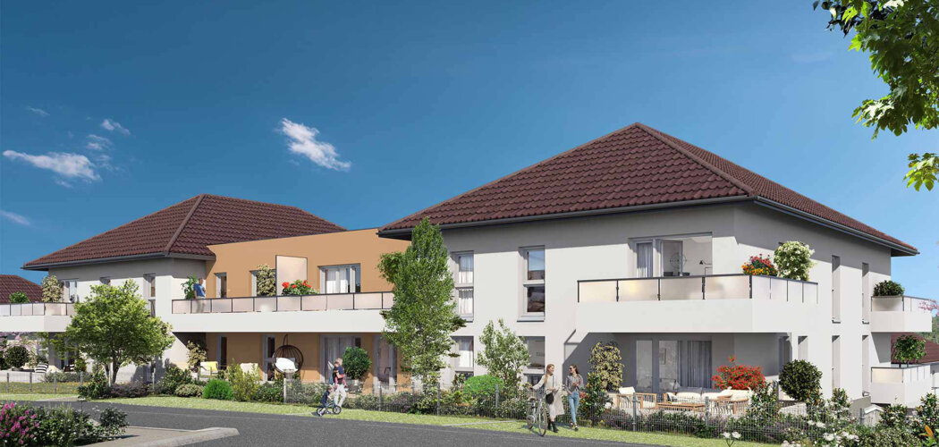 Programme immobilier neuf Les jardins des Prés Nouveaux - Mouxy : Appartements T2–T4 et maisons T5 avec balcons, jardins et proximité pistes de ski à 30 min (73100) - Référence : 6597