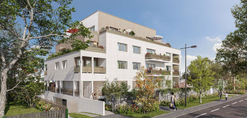 Programme immobilier neuf SOLEIA - Nantes : 16 appartements neufs T2–T4 à 10 min des Roches Vertes (44000) - Référence : 15564