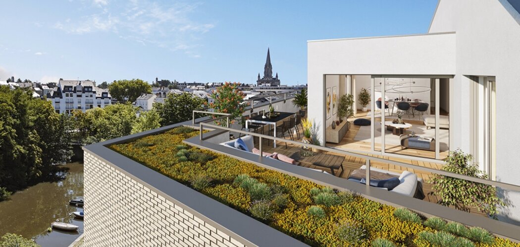 Programme immobilier neuf STREAM - Nantes : 24 appartements neufs T1–T5 avec vue sur l’île de Versailles (44000) - Référence : 16938