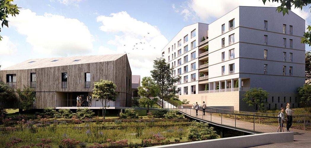 Programme immobilier neuf Amaryllis - Nantes : Appartements studio–T4 avec terrasses, parking sécurisé et proximité tramway (44000) - Référence : 14753