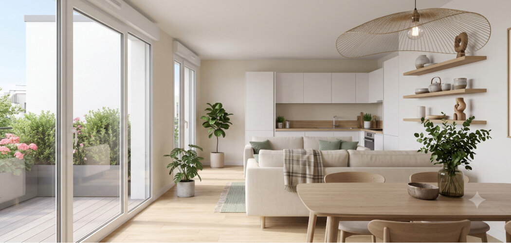 Programme immobilier neuf La Closerie - Nantes : Appartements studio–T4 et maisons T4 avec jardins, volets roulants et chauffage individuel dans le quartier Le Landreau (44000) - Référence : 14450