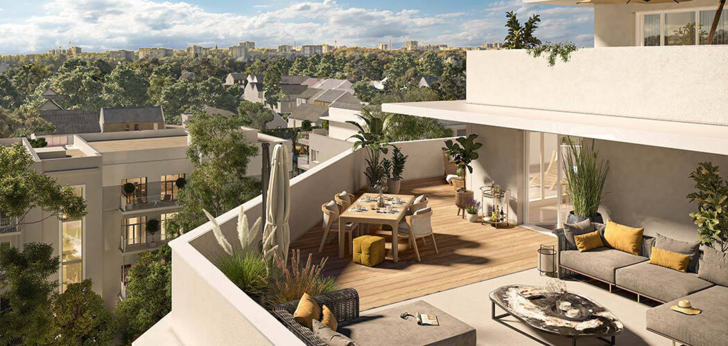 Programme immobilier neuf Cour Monselet - Nantes : Appartements studio–T5 avec terrasses, jardin paysager et parking dans le quartier Haut Pavé proche clinique Sourdille (44000) - Référence : 14436