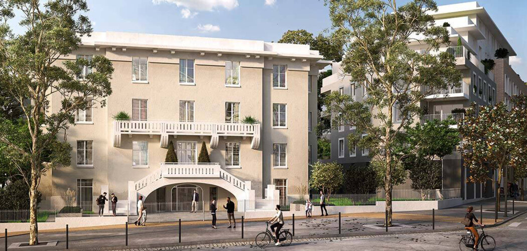 Programme immobilier neuf Cour Monselet - Nantes : Appartements studio–T5 avec terrasses, jardin paysager et parking dans le quartier Haut Pavé proche clinique Sourdille (44000) - Référence : 14436