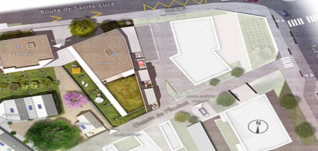 Programme immobilier neuf So Link - Nantes : Appartements T1–T4 avec patios, loggias et isolation phonique dans le secteur Doulon (44000) - Référence : 14188