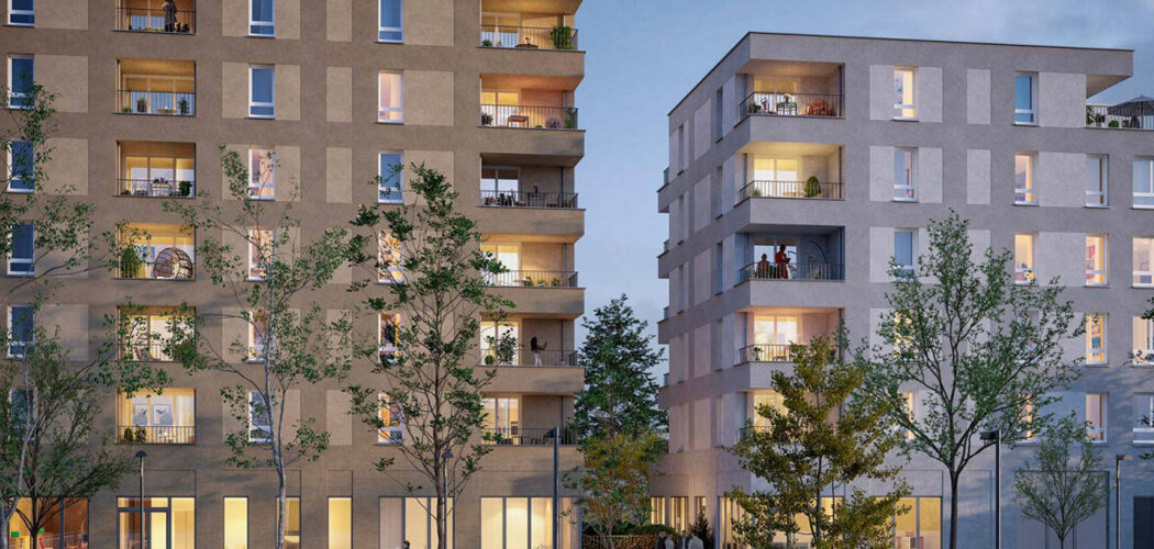 Programme immobilier neuf Baccara - Nantes : Appartements T2–T5 avec terrasses, loggias et parking sécurisé proche du Rond-point de Paris (44000) - Référence : 14253
