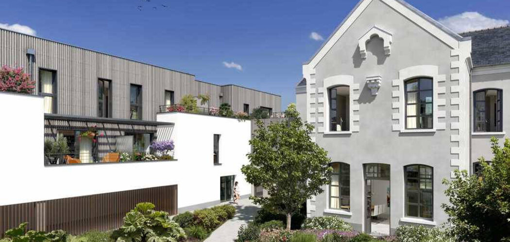 Programme immobilier neuf Coeur ZOLA - Nantes : Appartements T2–T5 et maisons duplex avec terrasses, fibre optique et proximité quartier Zola (44000) - Référence : 14537