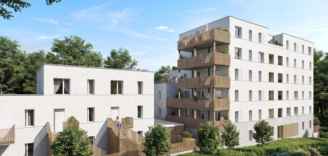 Programme immobilier neuf NIDELIA - Nantes résidence contemporaine à 8 minutes du métro léger (44000) - Référence : 18211