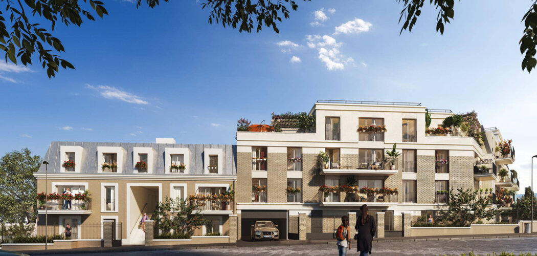 Programme immobilier neuf DOMAINE 14 - Neuilly-Plaisance : Appartements studio–T5 et maisons T5 avec jardins privatifs, volets électriques et proximité centre-ville (93360) - Référence : 14567