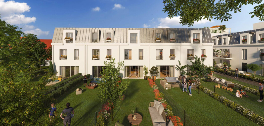 Programme immobilier neuf DOMAINE 14 - Neuilly-Plaisance : Appartements studio–T5 et maisons T5 avec jardins privatifs, volets électriques et proximité centre-ville (93360) - Référence : 14567