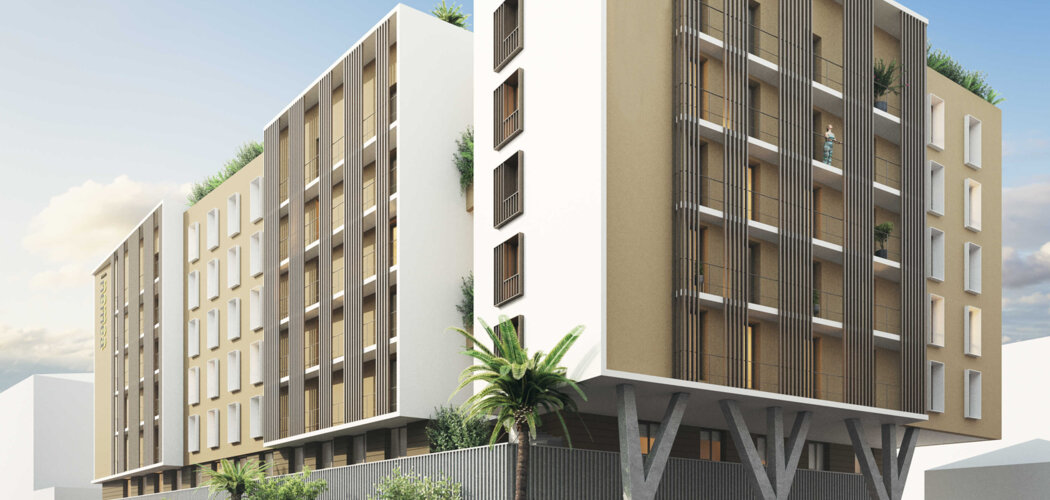 Programme immobilier neuf Sunset Riviera - Nice -  Nice : 165 appartements neufs du studio au 2 pièces en résidence de services (06000) - Référence : 14377
