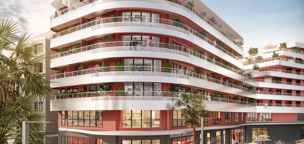 Programme immobilier neuf GARE DU SUD - VILLA ROSSA - Nice : appartements neufs contemporains dans le quartier Libération près de la gare du sud (06000) - Référence : 14376