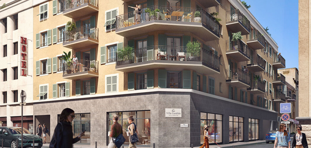 Programme immobilier neuf VILLA CANDIDE - Nice : Appartements T1–T4 avec terrasses, parking sécurisé et proximité place Massena (06000) - Référence : 16977