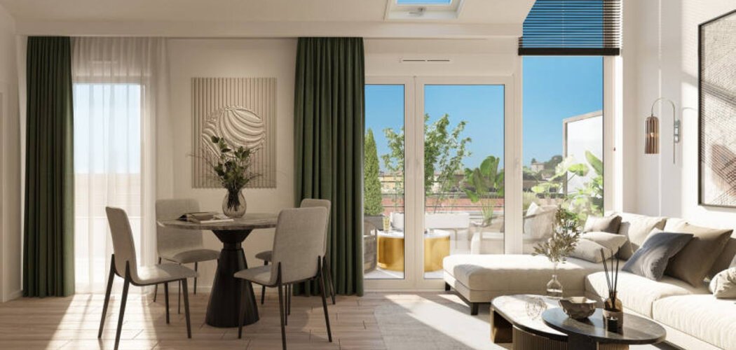 Programme immobilier neuf Nice'Art - Nice : Appartements T2–T4 avec terrasses, pompe à chaleur et proximité Port et campus universitaire (06000) - Référence : 9843